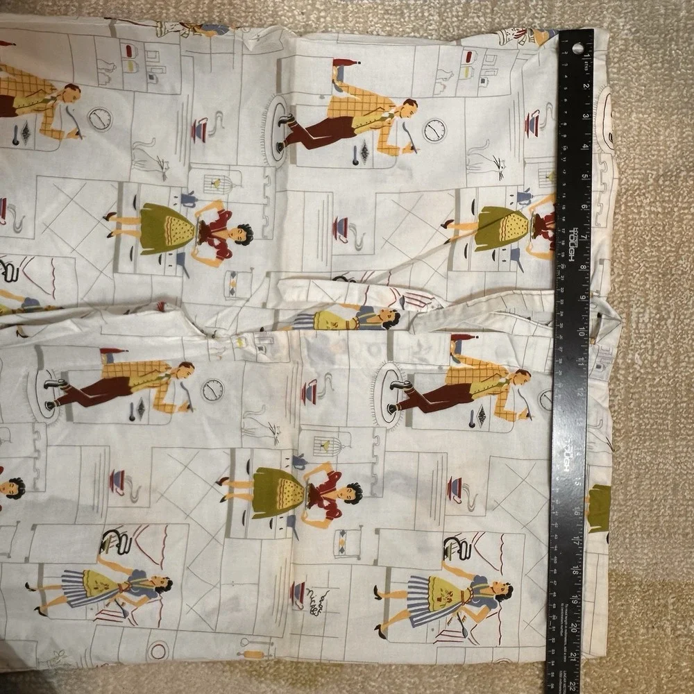 Shadow Boxer Collection NYC Pajama Set Large Kitchen Print Novelty Button Down - Picture 10 of 11